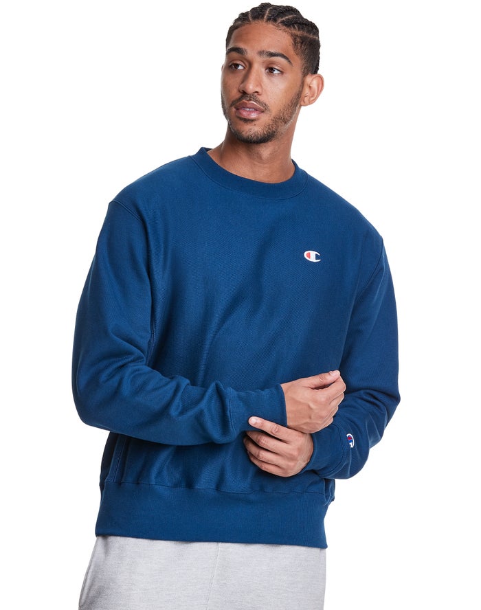 Sudadera Champion Hombre - Reverse Weave Crew ( Azules ) 4517986-VZ